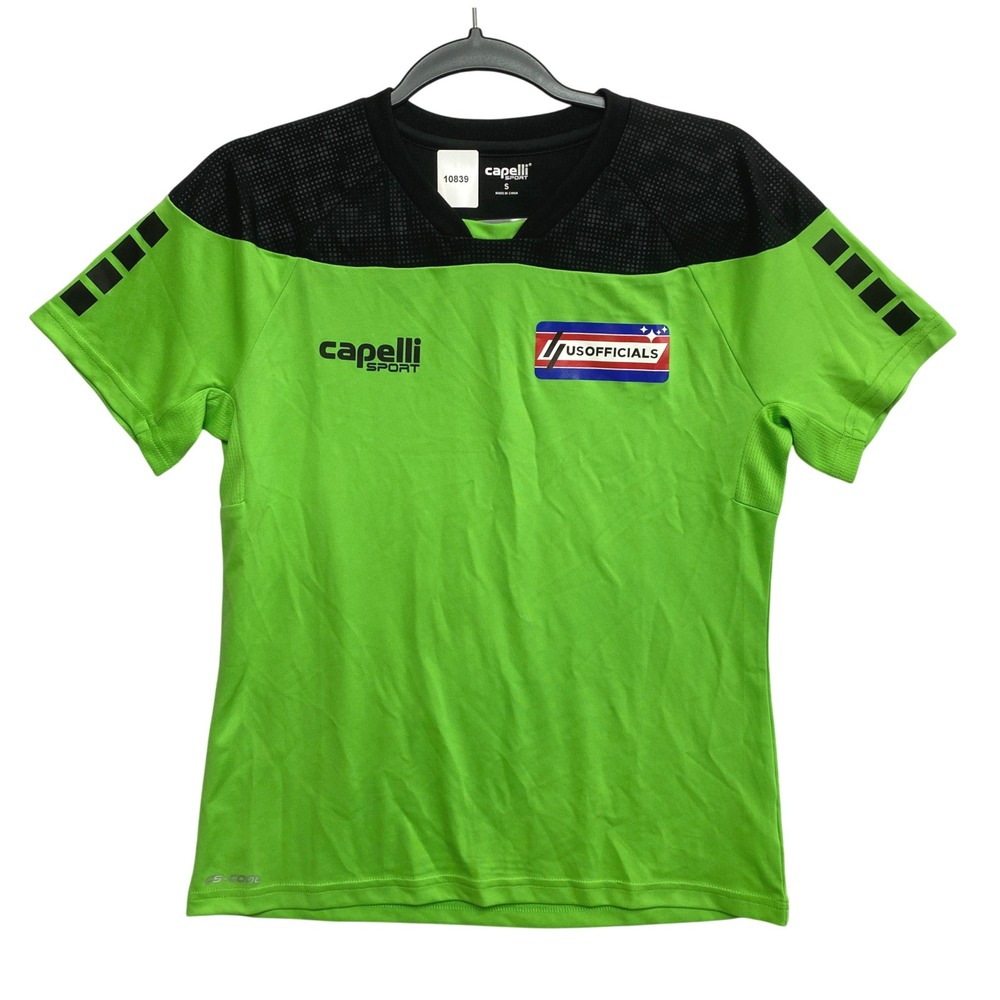 Capelli Sport Jersey Mens Small Green Soccer US Officials Referee Shirt CS-COOL